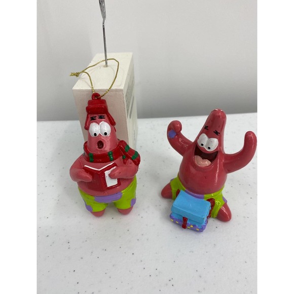 SpongeBob Squarepants Other - SpongeBob Patrick Christmas Ornaments  3 1/2” tall 2003 Set of 2